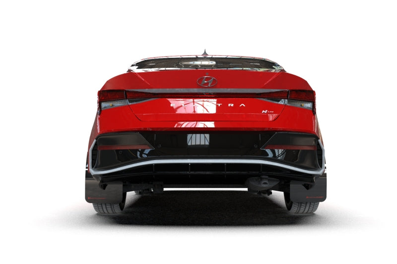 Rally Armor 24-26 Hyundai Elantra N/N Line Black Mud Flap w/Red Logo