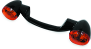 Bikers Choice 91-08 Touring 86-17 FLST Narrow Black Rear Turn Signal Bar Kit W/Amber Lens
