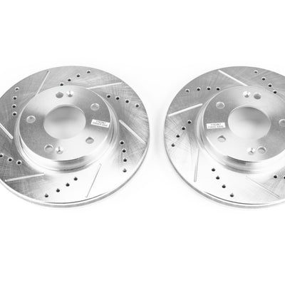 Power Stop 17-19 Hyundai Ioniq Front Evolution Drilled & Slotted Rotors - Pair