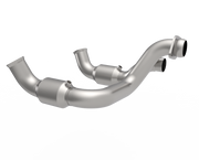 Kooks 20-22 Ford F250 7.3L V8 / Ford F350 7.3L V8 3in SS High Output Green Catted Connecting Pipes