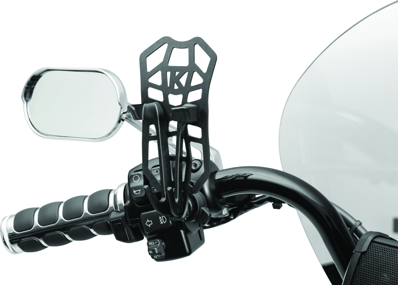 Kuryakyn Free-Flex Device Holder Perch Screw Mount Black