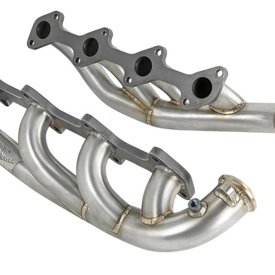 aFe Twisted Steel 1.75-2in 304 SS Headers 03-07 Ford Diesel Trucks V8-6.0L (td)