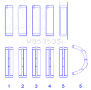 King Engine Bearings Ford 281 4.6L Sohc 16V (Size +0.50mm) Main Bearing Set