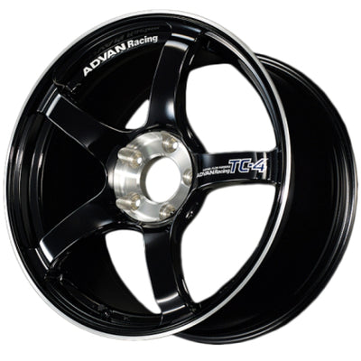 Advan TC4 18x9.5 +38 5x120 Racing Gloss Black & Diamond Cut Wheel