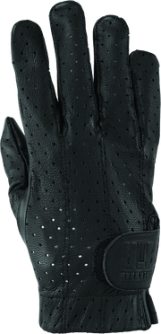 River Road Tucson Leather Perforated Gloves Black - Large