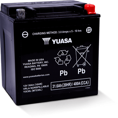 Yuasa YIX30L Maintenance Free AGM 12 Volt Battery