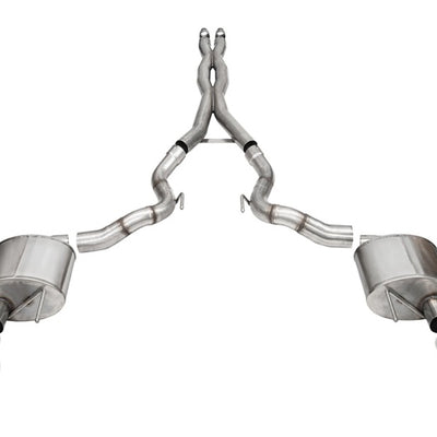 Corsa 24+ Ford Mustang GT Conv. Xtreme CatBack Ex. Sys. 3.0in Dual Rear Exit w/4.5in Pro Series Tip