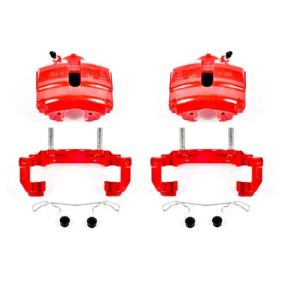 Power Stop 08-09 Audi TT Front Red Calipers w/Brackets - Pair