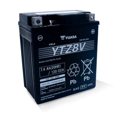 Yuasa YTZ8V Maintenance Free AGM 12 Volt Battery