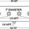Firestone Air Tank 20 Gallon 12in. x 44in. (6) 1/2in. NPT Ports 150 PSI Max - Black (WR17609277)