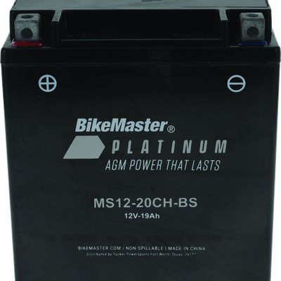 BikeMaster AGM Battery - MS12-20CH-BS