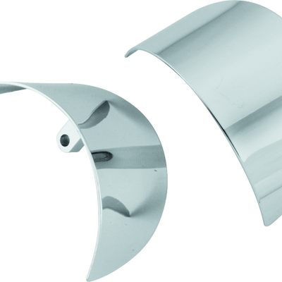 Bikers Choice 86-01 FXRT FLH FLT FLST Chrome Turn Signal Visor Replaces H-D 67737-88T Pr