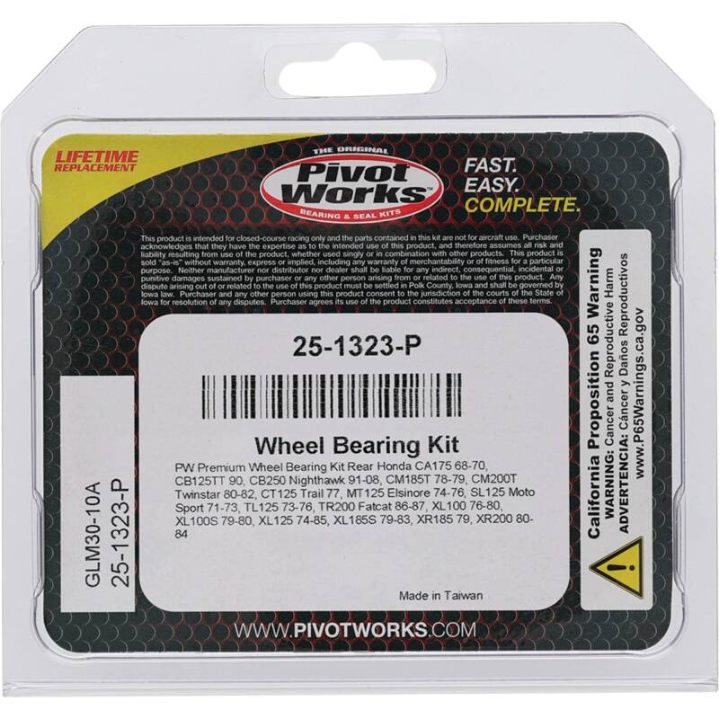 Pivot Works Premium Wheel Bearing
