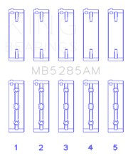 King Engine Bearings Suzuki J18K/J20A (Size +0.50mm) Main Bearing Set