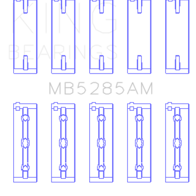 King Engine Bearings Suzuki J18K/J20A (Size +0.50mm) Main Bearing Set