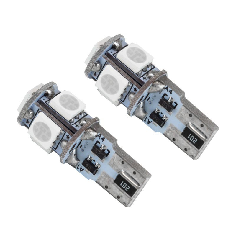 Oracle T10 5 LED 3 Chip SMD Bulbs (Pair) - Aqua