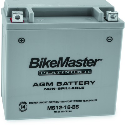BikeMaster AGM Battery - MS12-16-BS