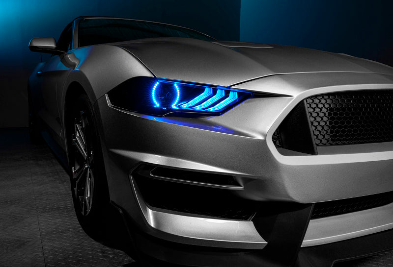 Oracle 18-21 Ford Mustang Dynamic DRL w/ Halo Kit & Sequential Turn Signal - ColorSHIFT