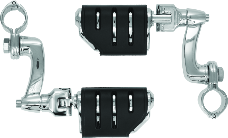 Kuryakyn Longhorn Trident Dually Offset Highway Pegs 1-1/4 in Clamp Chrome