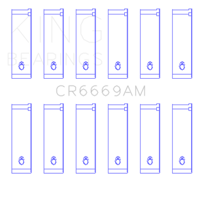 King Engine Bearings Toyota 3Vze 2958Cc (Standard Size) Connecting Rod Bearing Set