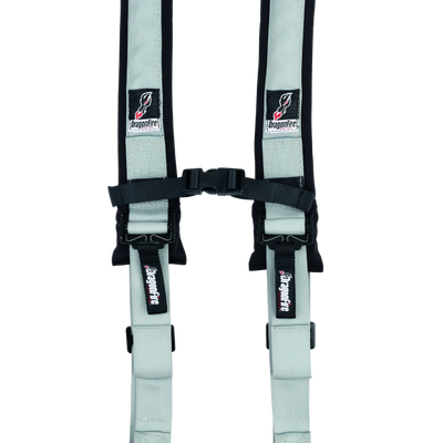 DragonFire Racing Harness- H-Style- 4-Point- 2in Buckle- Grey