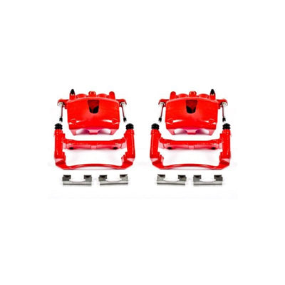 Power Stop 06-10 Jeep Commander Front Red Calipers w/Brackets - Pair