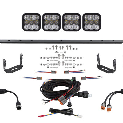 Diode Dynamics 14-23 Toyota 4Runner SS5 Stealth Grille LED 4-Pod Kit - Pro White Combo