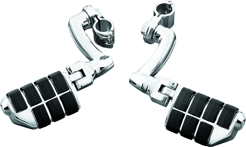 Kuryakyn Longhorn Offset Dually ISO Pegs With 1-1/4in Clamp Chrome