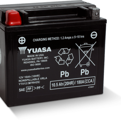 Yuasa YTX12 Maintenance Free AGM 12 Volt Battery