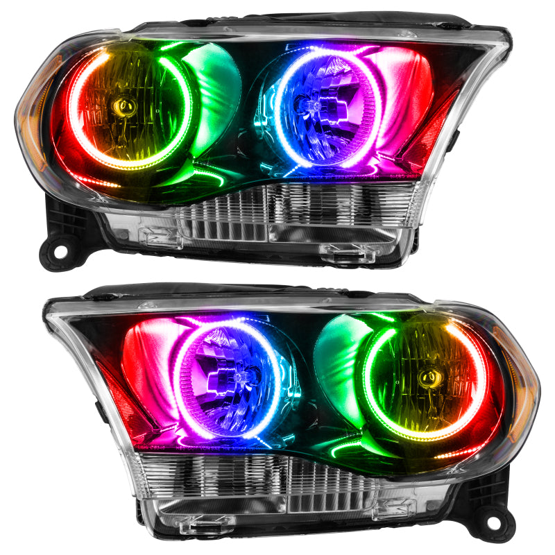 Oracle 11-13 Dodge Durango SMD HL Halogen - Black - ColorSHIFT w/ Simple Controller