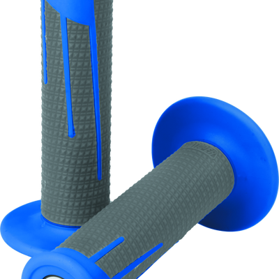 ProTaper Full Diamond Clamp-On Grips - Blue/Dark Gray