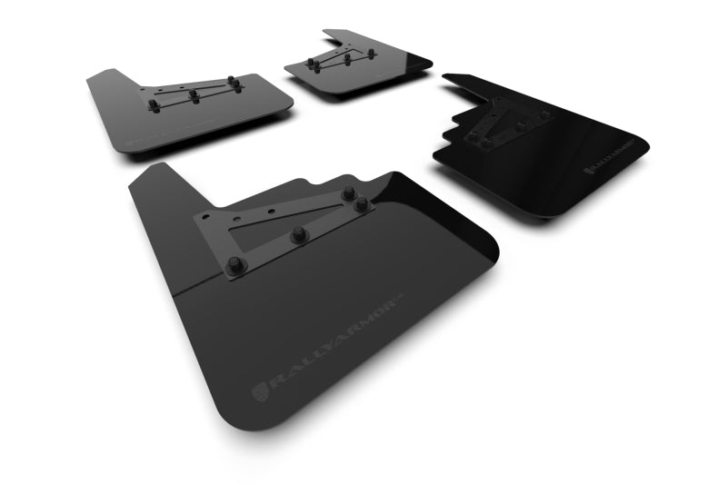 Rally Armor 21-25 Ford F-150 (Excl. Raptor) Black UR Mud Flap w/Metallic Black Logo
