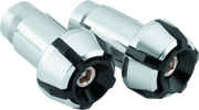 BikeMaster Anti-Vibration Bar Ends - Black/Silver
