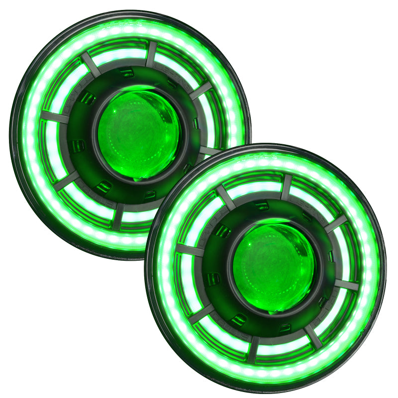 ORACLE Lighting 0718 Jeep Wrangler JK Oculus 7in ColorSHIFT Bi-LED Projector Headlights