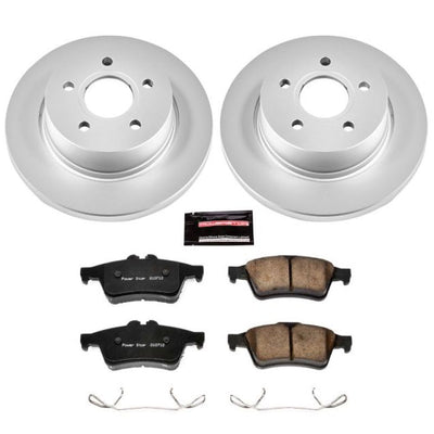 Power Stop 12-18 Ford Focus Rear Z17 Evolution Geomet Coated Brake Kit