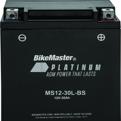 BikeMaster AGM Battery - MS12-30L-BS