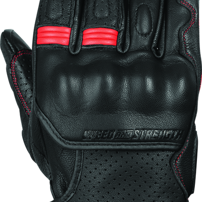 Speed and Strength Twist of Fate Leather Gloves Black/Red - 2XL