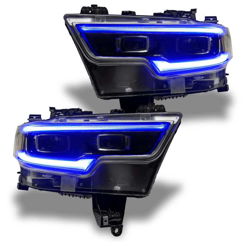 Oracle 19-21 RAM 1500 Projector LED Headlight DRL Kit - ColorSHIFT RGBW+A w/o Controller