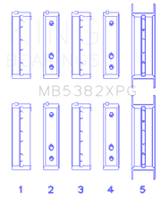 King Subaru EJ20/EJ22/EJ25 (Thrust in #5 Position) Tri-Metal Perf Main Bearing Set - Size +0.25mm
