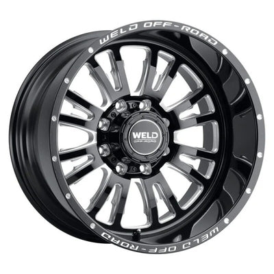 Weld Slingblade 20x9 / 8x180 BP / 0 Offset / 5 BS / 124.3 Bore Gloss Black Milled Wheel