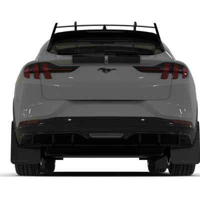 Rally Armor 2021-25 Ford Mach-E Rally Edition Black UR Mud Flap Metallic Black Logo