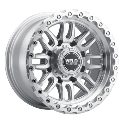 Weld Off-Road Swift 17x9in - 8x170 BP - ET-12 - 125.1mm CB - Gloss Silver Machined Wheel & Ring