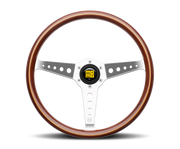 Momo California Wood Steering Wheel 360 mm - Mahogany Wood/Polished Spokes