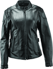 River Road Race Leather Jacket Black Womens - Large