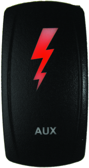 DragonFire Racing Lighted Switch Aux On/Off Red Led