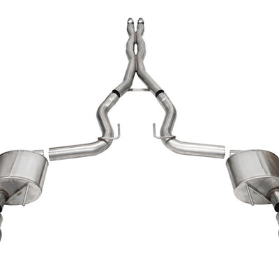 Corsa 24+ Ford Mustang GT Xtreme Cat-Back Ex. Sys. 3.0in Dual Rear Exit w/4.5in Black PVD Pro Tips