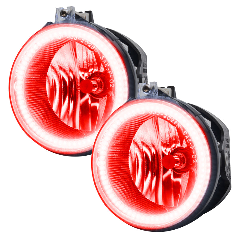 Oracle 05-14 Dodge Charger LED Waterproof Fog Halo Kit - Red
