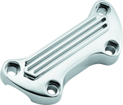 Bikers Choice 74-Up Chrome Finned Handlebar Clamp With 1in. Bars