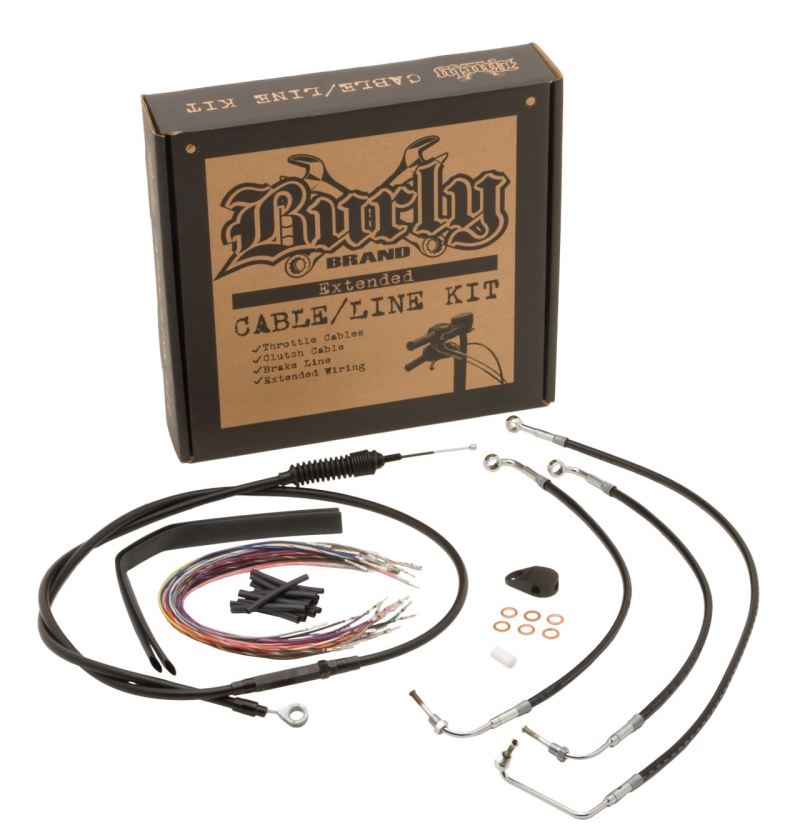 Burly Brand 97-99 H-D Control Kit 13in Bagger Bar - Black