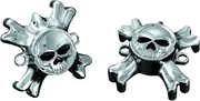 Kuryakyn Replacement Zombie Grip Emblems With Throttle Boss Chrome